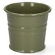 Blumentopf, Zink, olivgrün, Ø7 cm