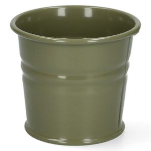 Bloempot, zink, olijfgroen, Ø7 cm Bloempot, zink, olijfgroen, Ø7 cm