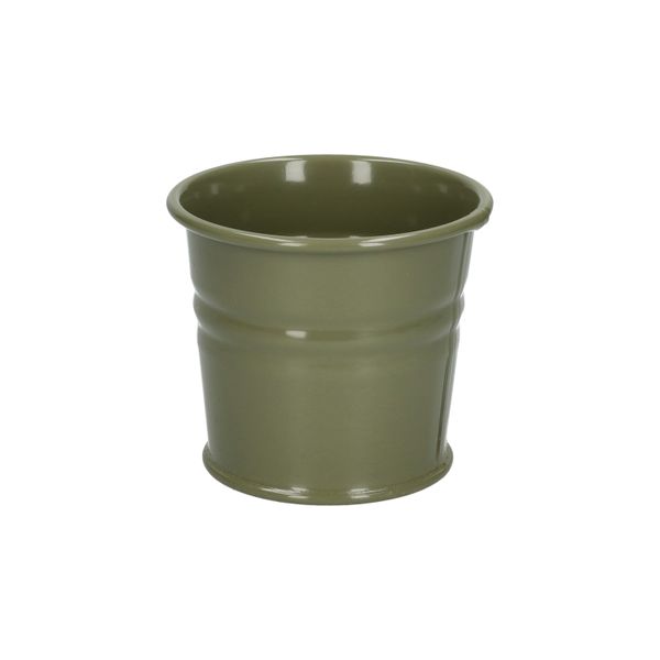Bloempot, zink, olijfgroen, Ø7 cm