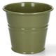 Blumentopf, Zink, olivgrün, Ø11 cm