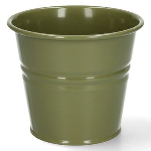 Bloempot, zink, olijfgroen, Ø11 cm Bloempot, zink, olijfgroen, Ø11 cm