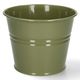 Blumentopf, Zink, olivgrün, Ø14,5 cm