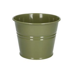Bloempot, zink, olijfgroen, Ø14,5 cm