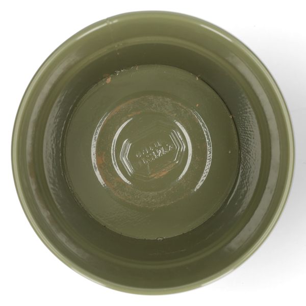 Blumentopf, Zink, olivgrün, Ø14,5 cm