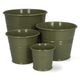 Blumentopf, Zink, olivgrün, Ø14,5 cm
