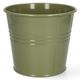 Blumentopf, Zink, olivgrün, Ø17 cm