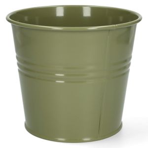 Bloempot, zink, olijfgroen, Ø17 cm Bloempot, zink, olijfgroen, Ø17 cm