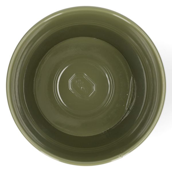 Blumentopf, Zink, olivgrün, Ø17 cm