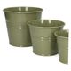 Blumentopf, Zink, olivgrün, Ø17 cm