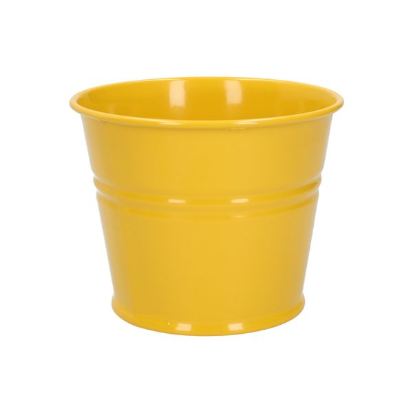 Bloempot, zink, bremgeel,Ø14,5 cm
