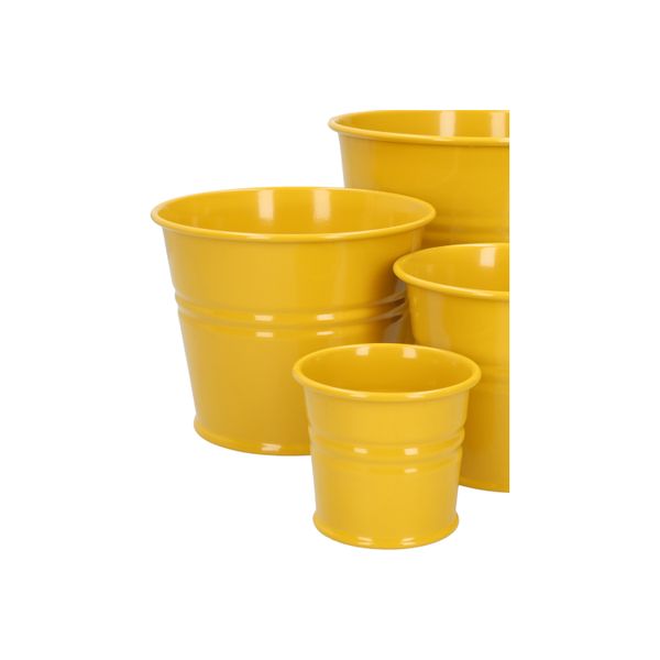 Blumentopf, Zink, ginstergelb, Ø14,5 cm