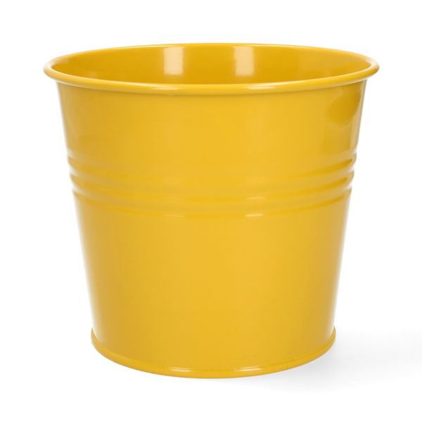 Bloempot, zink, bremgeel,Ø17 cm