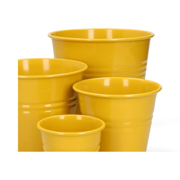 Blumentopf, Zink, ginstergelb, Ø17 cm