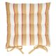 Stuhlkissen, Bio-Baumwolle, ockerfarbene Streifen, 40 x 40 cm