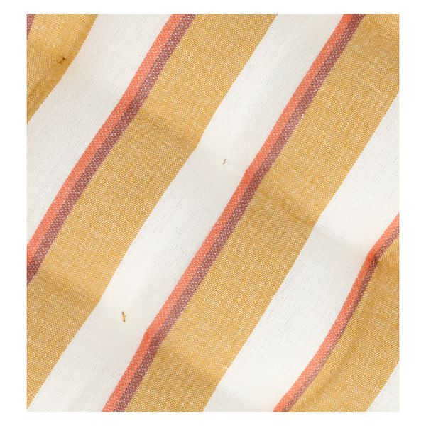 Stuhlkissen, Bio-Baumwolle, ockerfarbene Streifen, 40 x 40 cm