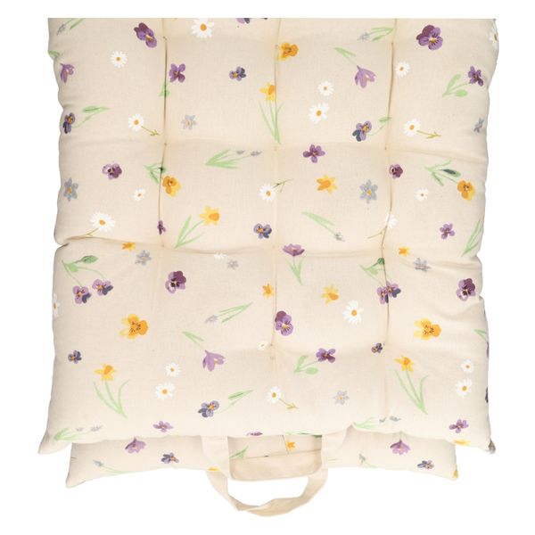 Bankkussen, bio-katoen, lentebloemen, 140 x 50 cm