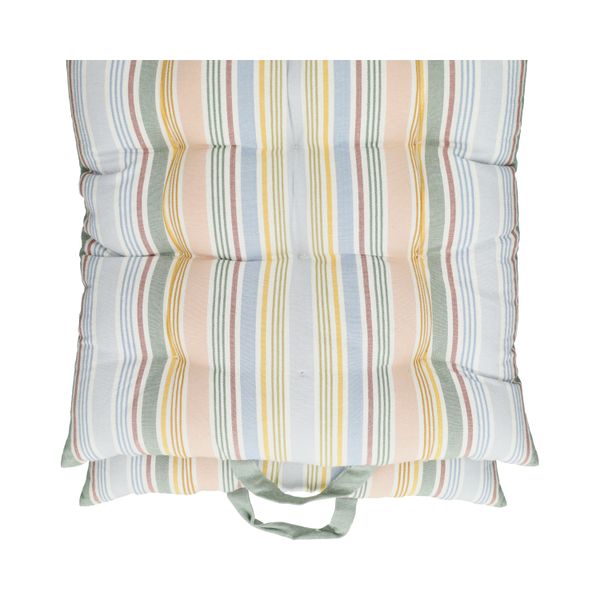 Bankauflagekissen, Bio-Baumwolle, bunt gestreift, 140 x 50 cm