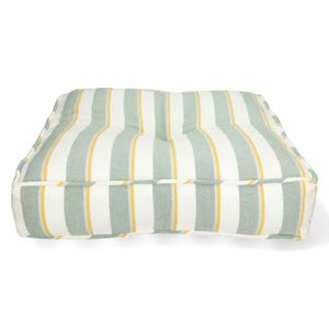 Zitmatras, bio-katoen, groen gestreept, 50 x 50 cm