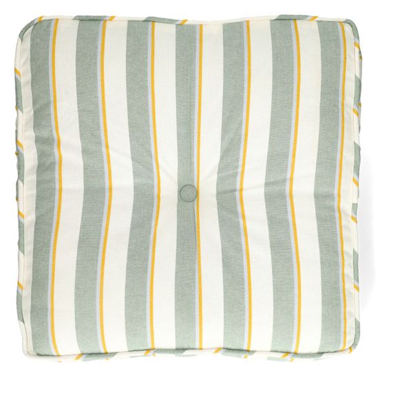 Zitmatras, bio-katoen, groen gestreept, 50 x 50 cm