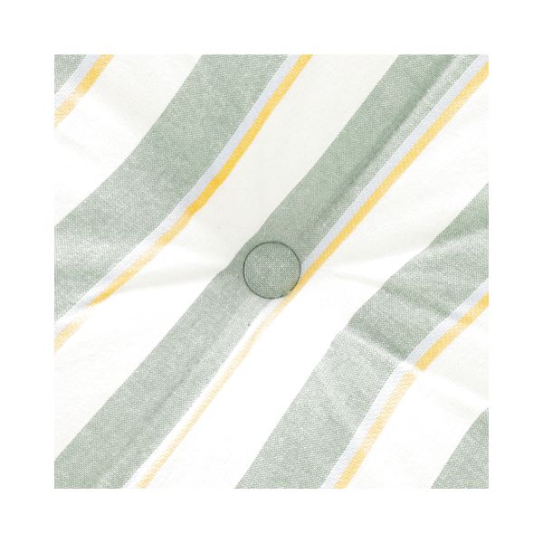 Sitzmatratze, Bio-Baumwolle, grün gestreift, 50 x 50 cm