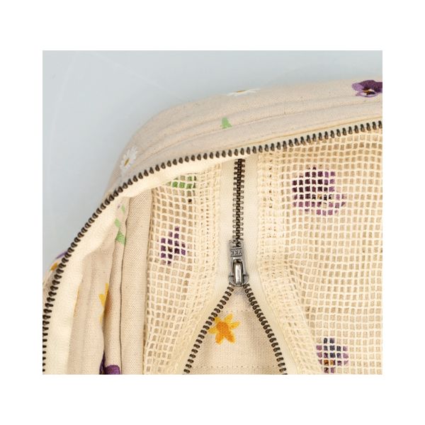 Toilettas, GOTS bio-katoen, lentebloemen, 26 x 16 x10 cm