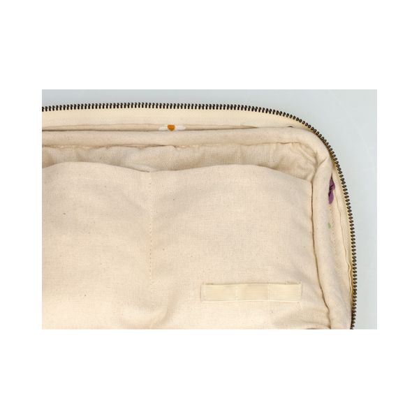 Toilettas, GOTS bio-katoen, lentebloemen, 26 x 16 x10 cm