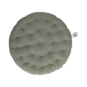 Stoelkussen, bio-katoen, tijmgroen, Ø40 cm