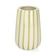 Vaas, steengoed, groen gestreept, Ø11 cm x 17 cm