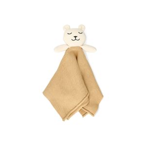 Knuffeldoekje, GOTS katoen, gebreid, beertje