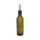 Olie/azijnfles, olijfgroen glas, vierkant, 250 ml