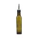 Olie/azijnfles, olijfgroen glas, vierkant, 250 ml