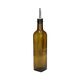 Olie/azijnfles, olijfgroen glas, vierkant, 500 ml