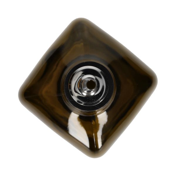 Bouteille à huile/vinaigre, verre vert olive, carré, 1 l