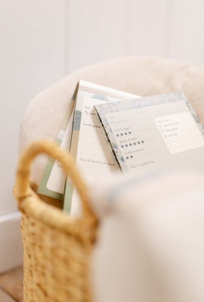 Daily wellness journal, papier, takjes met bladeren, A5