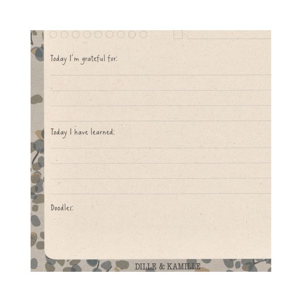 Daily wellness journal, papier, brindilles et feuilles, A5