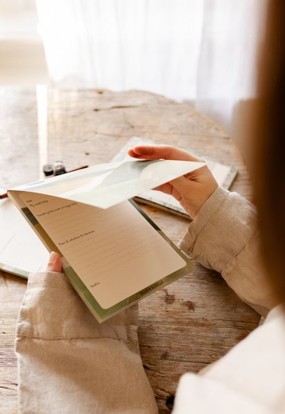 Bedtime journal, papier, takjes met bladeren, A5