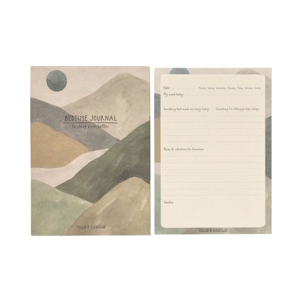 Bedtime journal, papier, brindilles et feuilles, A5