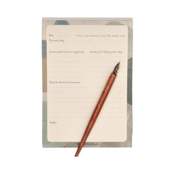 Bedtime journal, papier, brindilles et feuilles, A5