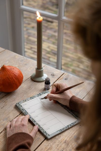 Menuplanner, papier, landschap, A5