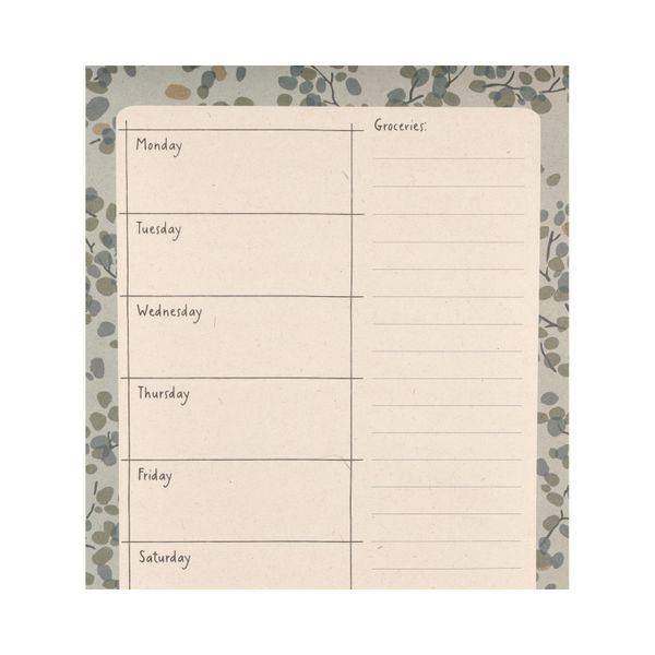 Planificateur de menus, papier, paysage, A5