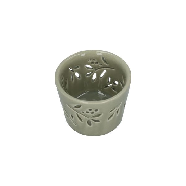 Waxinelichthouder, porselein, lichtgroen, Ø7 x 5,5 cm