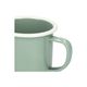 Tasse avec anse, émail, gris-vert/blanc, Ø8 cm