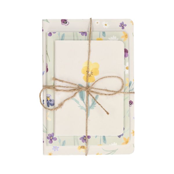 Ensemble de 3 cahiers, fleurs de printemps