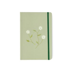 Carnet, papier, couverture rigide, pâquerettes, A5