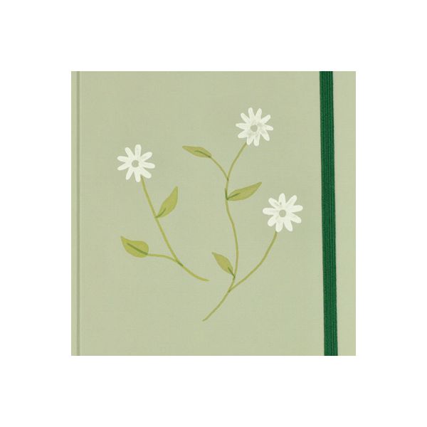 Carnet, papier, couverture rigide, pâquerettes, A5