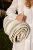 Picnic blanket, recycled cotton, striped, 150 x 200 cm