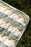 Picnic blanket, recycled cotton, striped, 150 x 200 cm