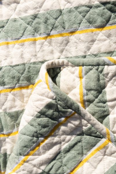 Picnic blanket, recycled cotton, striped, 150 x 200 cm