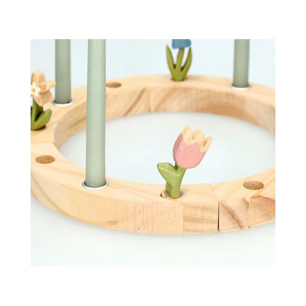 Jaarring, hout, 24 x 24 x 2,4 cm