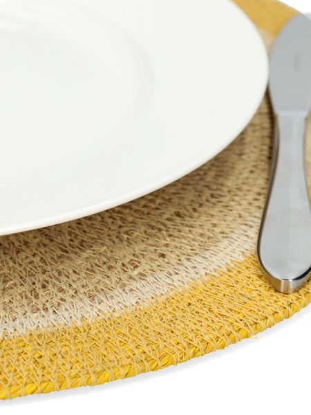 Tischset, Seegras, gelb, Ø38 cm